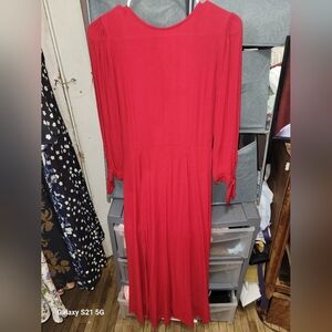 Reformation Red Midi Dress